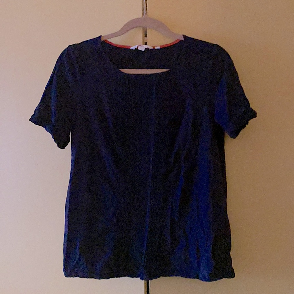 Navy Blue Boden Navy Blue shirt with “detailing”